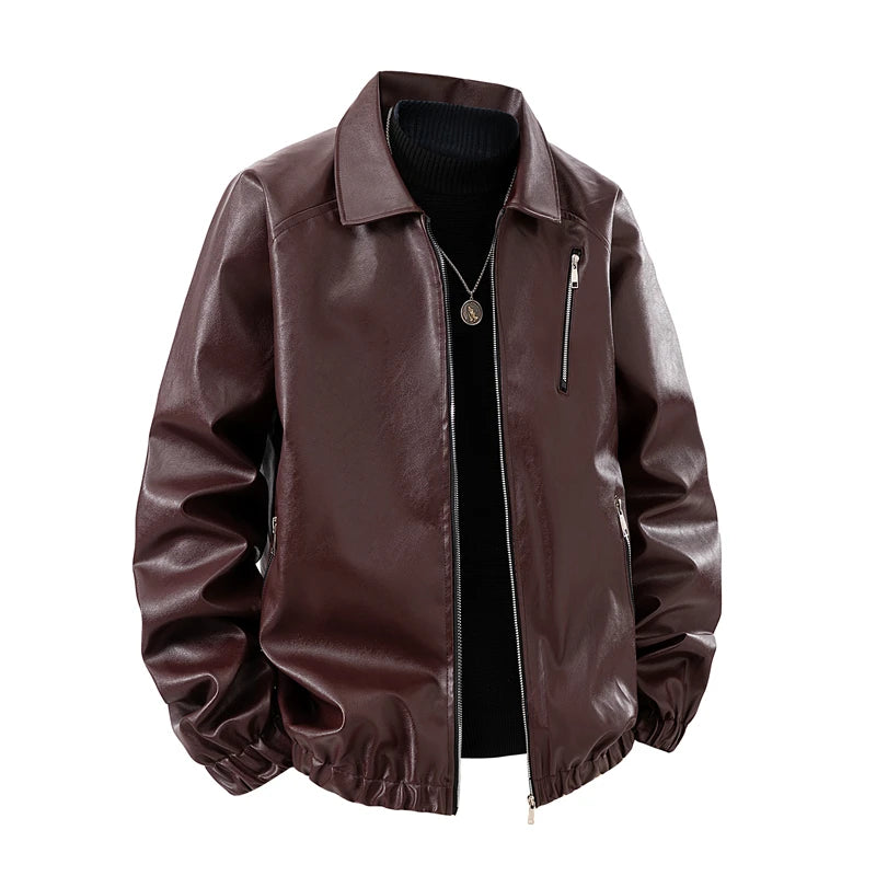 Men's PU Leather Casual Jacket | Stylish Retro Windproof Design 2