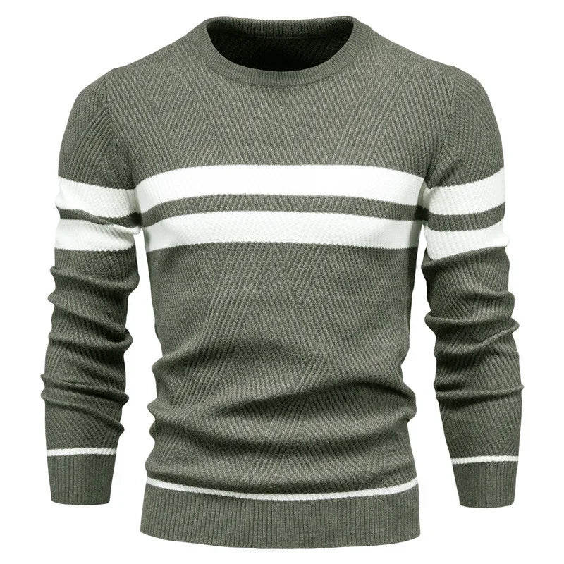 Men's Patchwork Pullover Sweater | Stylish Warm Autumn Essential 10