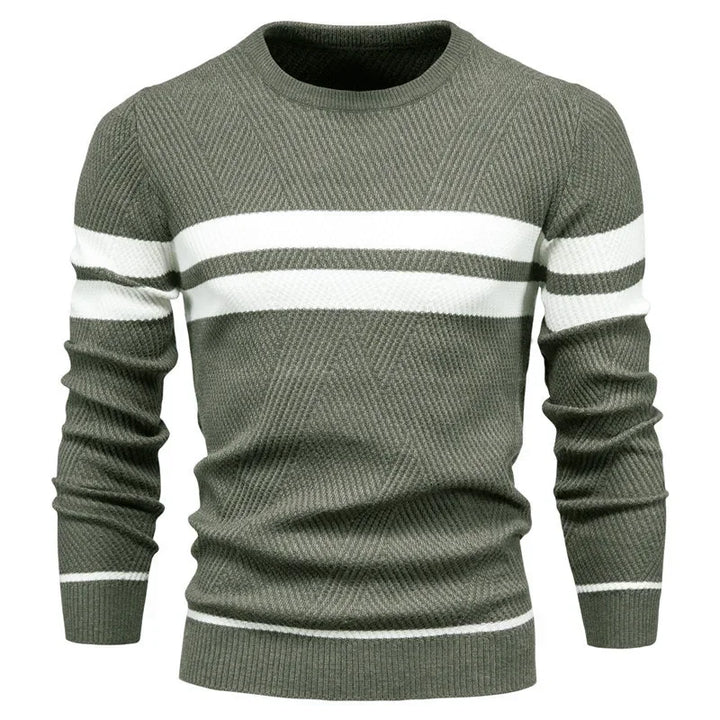 Men's Patchwork Pullover Sweater | Stylish Warm Autumn Essential 10