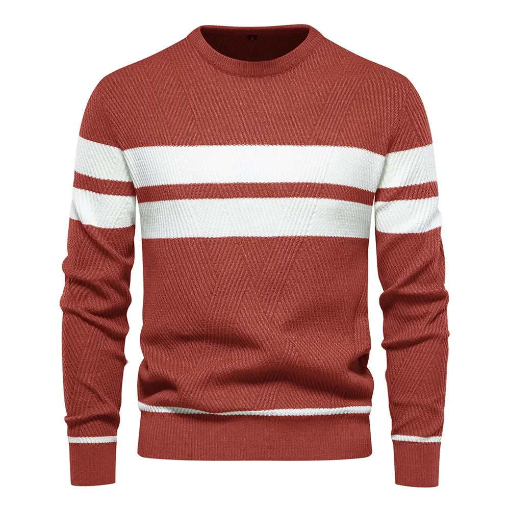 Men's Patchwork Pullover Sweater | Stylish Warm Autumn Essential 11
