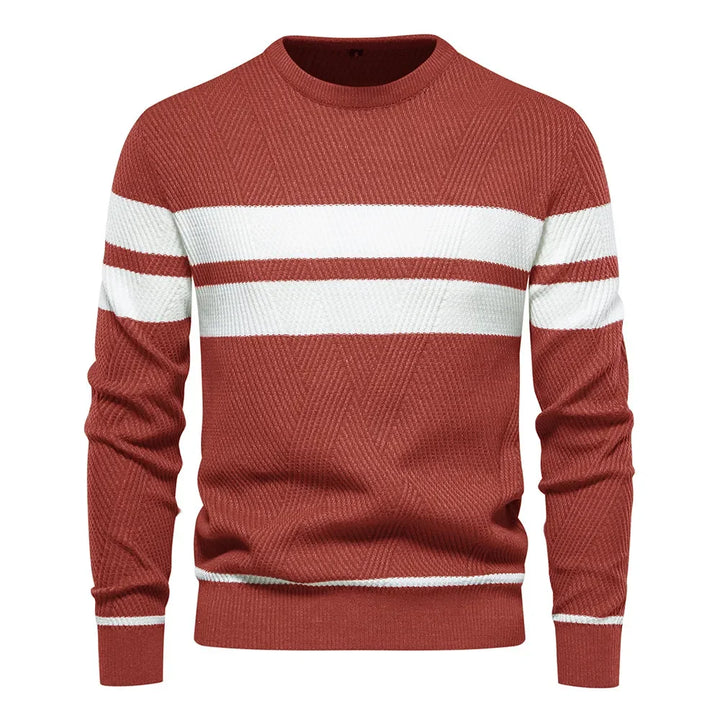 Men's Patchwork Pullover Sweater | Stylish Warm Autumn Essential 11