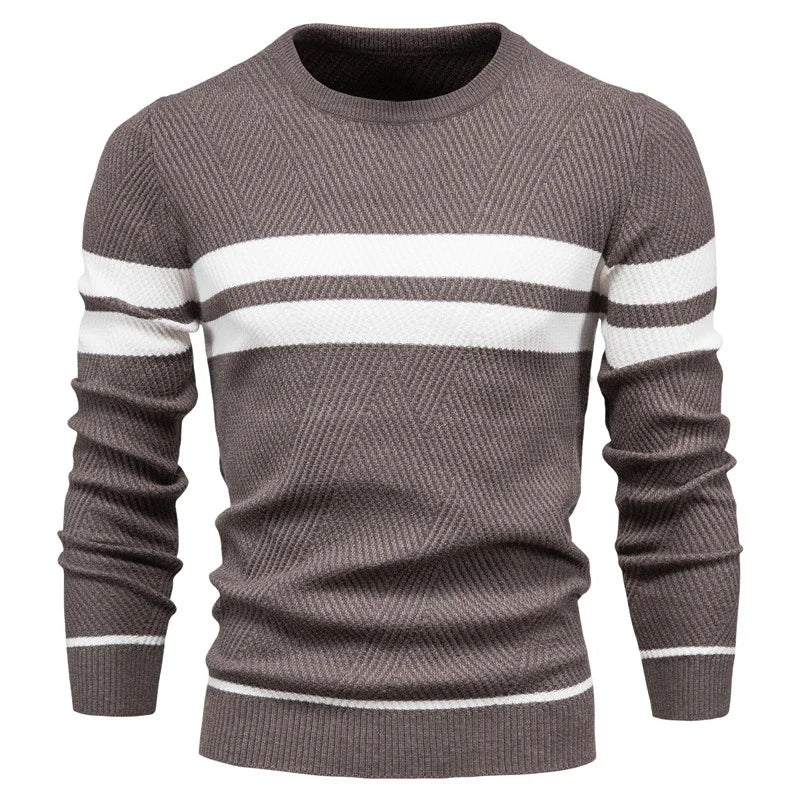 Men's Patchwork Pullover Sweater | Stylish Warm Autumn Essential 12