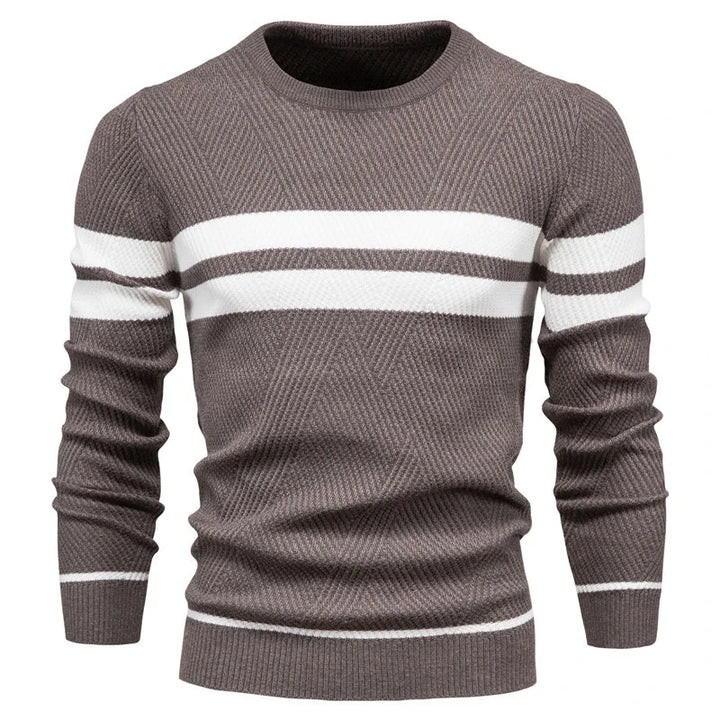 Men's Patchwork Pullover Sweater | Stylish Warm Autumn Essential 12