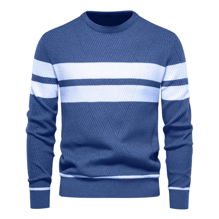 Men's Patchwork Pullover Sweater | Stylish Warm Autumn Essential 13