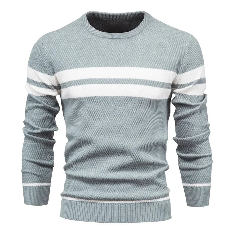Men's Patchwork Pullover Sweater | Stylish Warm Autumn Essential 6