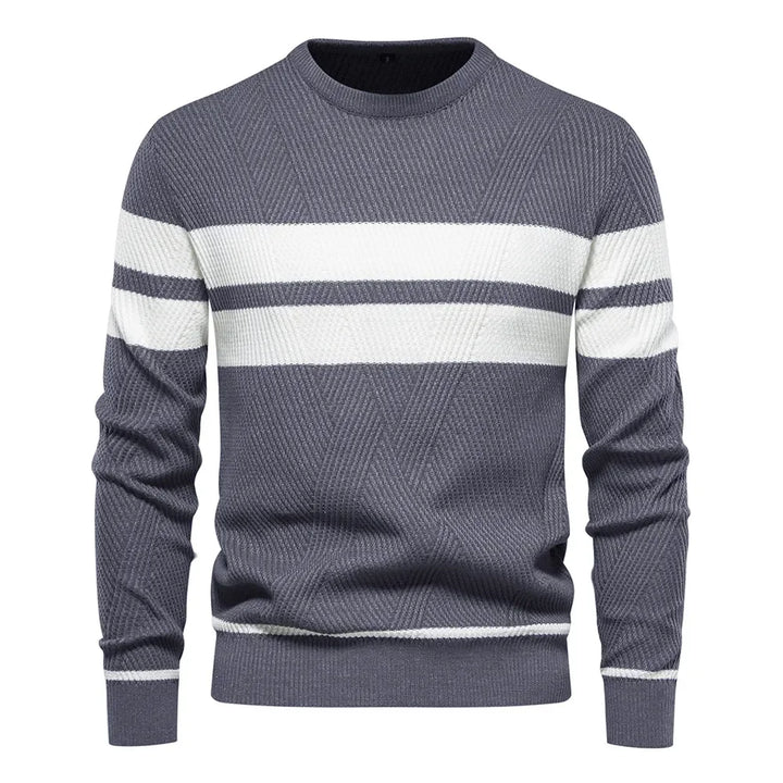Men's Patchwork Pullover Sweater | Stylish Warm Autumn Essential 8