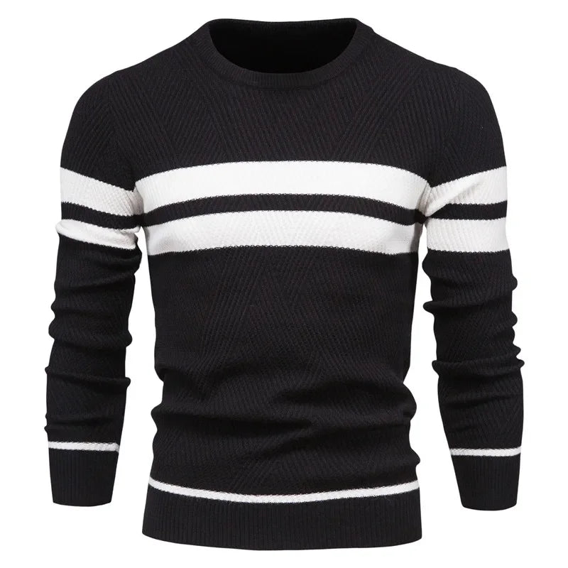 Men's Patchwork Pullover Sweater | Stylish Warm Autumn Essential 9