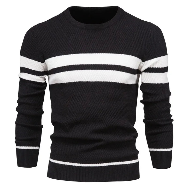 Men's Patchwork Pullover Sweater | Stylish Warm Autumn Essential 9