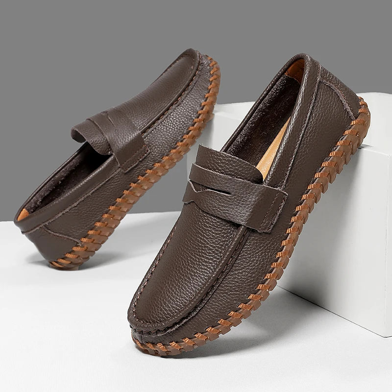 Men's Patent Leather Penny Loafers | Classic Casual Elegance 0