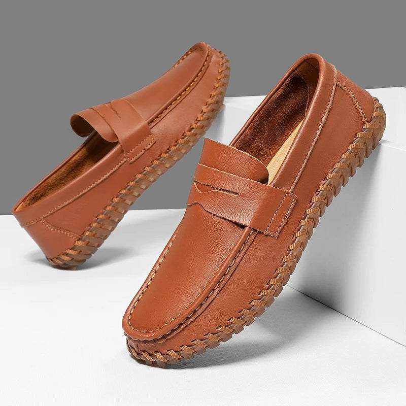 Men's Patent Leather Penny Loafers | Classic Casual Elegance 1