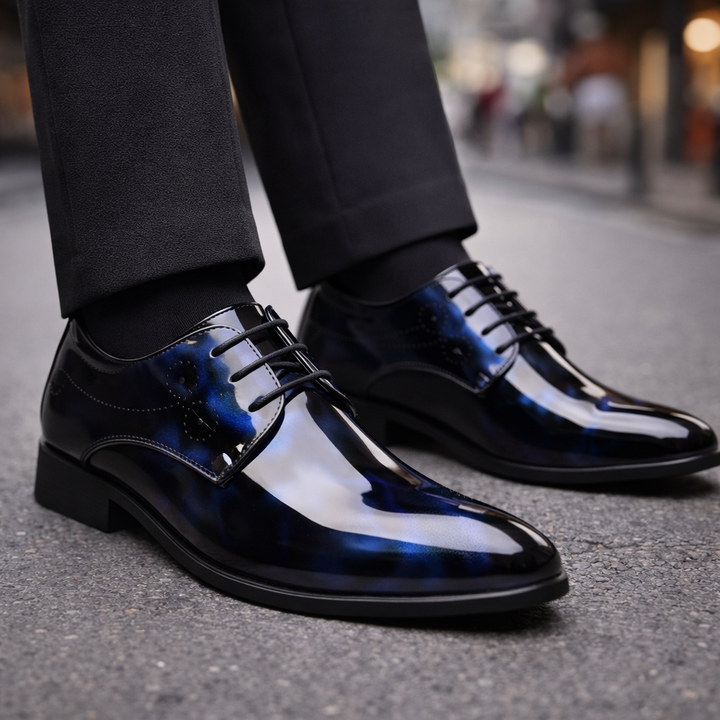 Men's Patent Leather Shoes | Structured Comfort Design 1