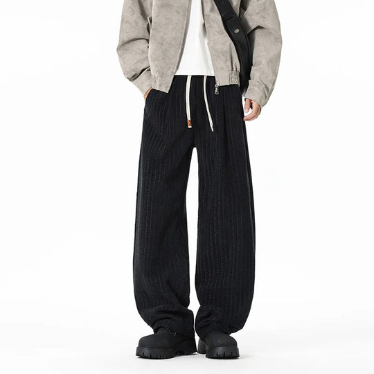 Men's Plus Size Corduroy Pants | Vintage Wide Leg Comfort Fit | Trendy Casual Style 2