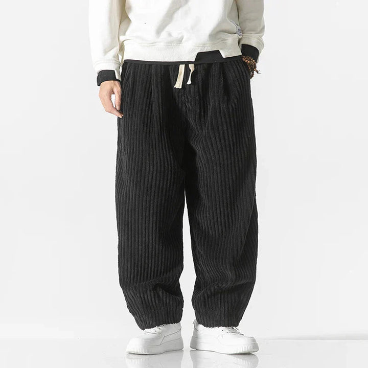 Men's Plush Ribbed Corduroy Sweatpants | Soft Touch Everyday Comfort 4