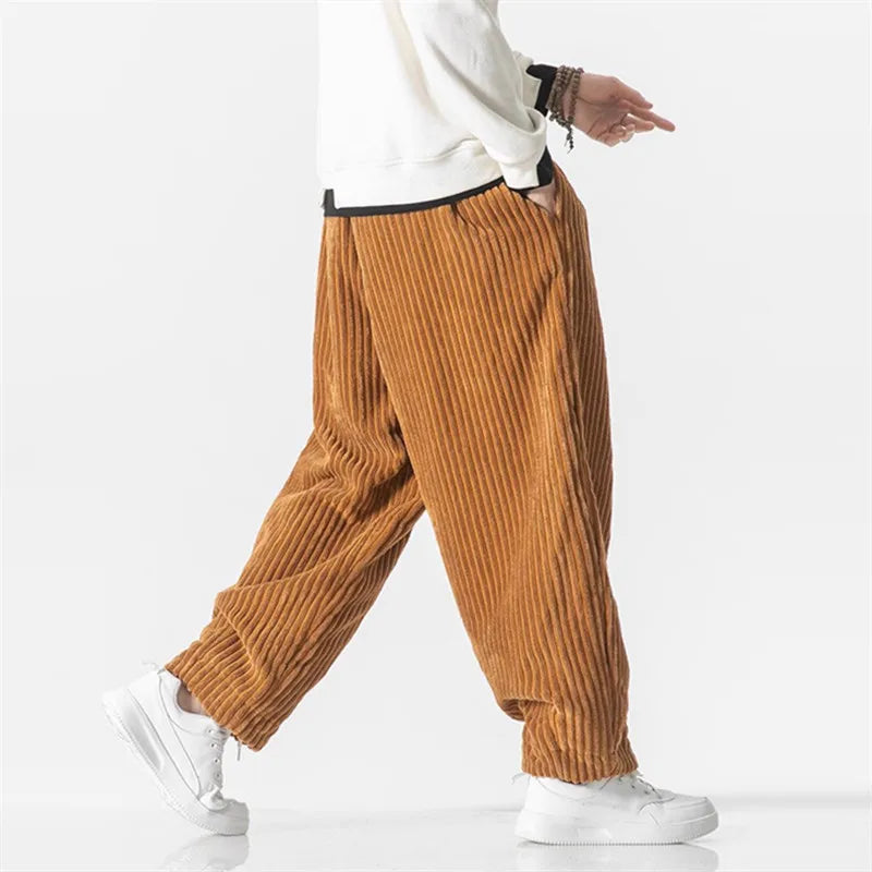 Men's Plush Ribbed Corduroy Sweatpants | Soft Touch Everyday Comfort 5