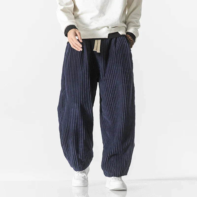 Men's Plush Ribbed Corduroy Sweatpants | Soft Touch Everyday Comfort 6