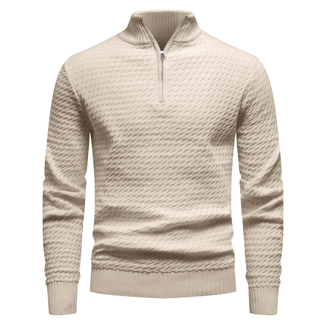 Men's Polyester Half-Zip Sweater | Classic Stylish Comfort Fit