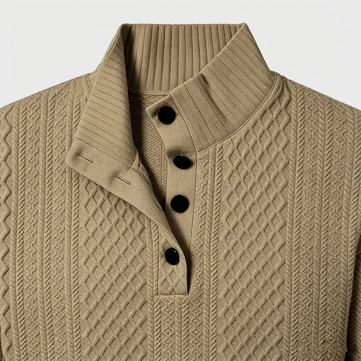 Men's Polyester Jacquard Henley Shirt | Soft Breathable Everyday Essential 3