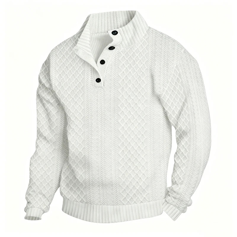 Men's Polyester Jacquard Henley Shirt | Soft Breathable Everyday Essential 6