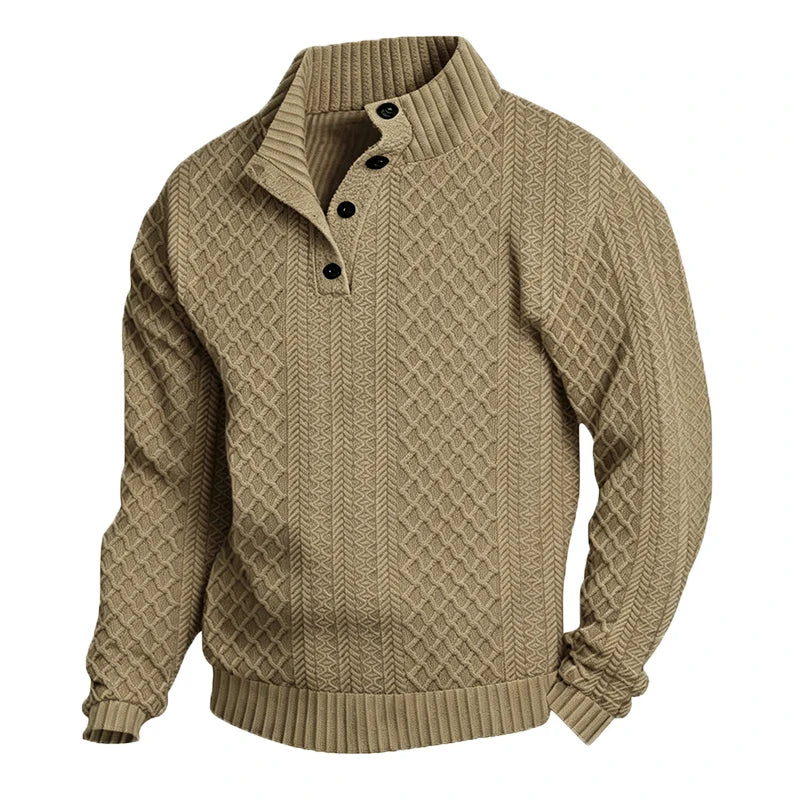 Men's Polyester Jacquard Henley Shirt | Soft Breathable Everyday Essential 8