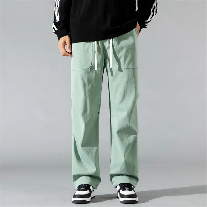 Men's Polyester Wide Leg Cargo Pants | Trendy Loose Streetwear Fit 2