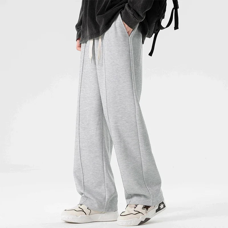 Men's Polyester Wide Leg Trousers | Relaxed Oversized Streetwear Fit 10