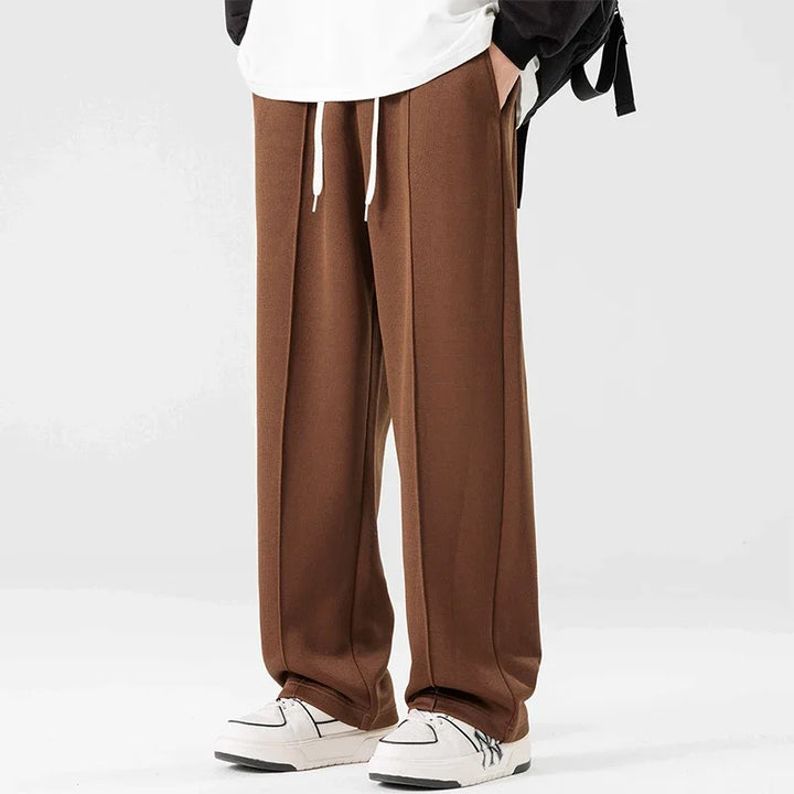 Men's Polyester Wide Leg Trousers | Relaxed Oversized Streetwear Fit 11
