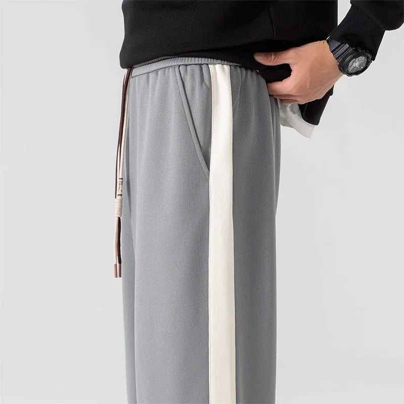 Men's Polyester Wide Leg Trousers | Relaxed Oversized Streetwear Fit 3