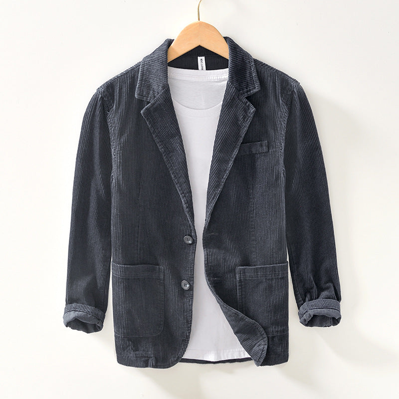 Men's Premium Corduroy Blazer Jacket | Timeless Relaxed Fit Design | Classic Smart-Casual Layering 2