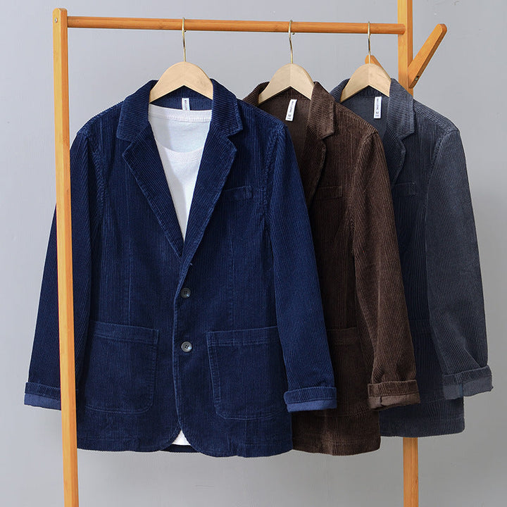 Men's Premium Corduroy Blazer Jacket | Timeless Relaxed Fit Design | Classic Smart-Casual Layering 7