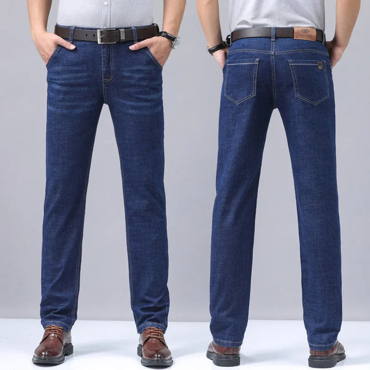 Men's Premium Cotton Denim Jeans | Timeless Structured Comfort Fit 2