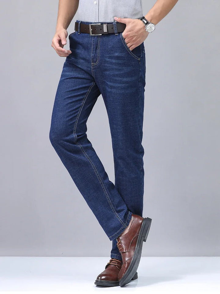 Men's Premium Cotton Denim Jeans | Timeless Structured Comfort Fit 3