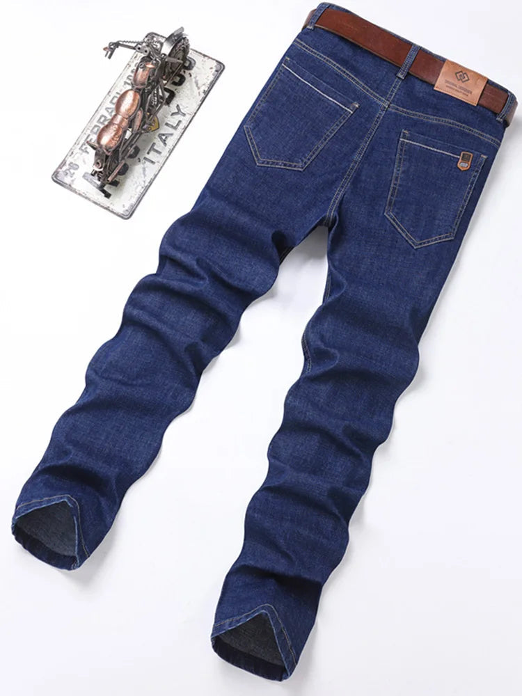 Men's Premium Cotton Denim Jeans | Timeless Structured Comfort Fit 5