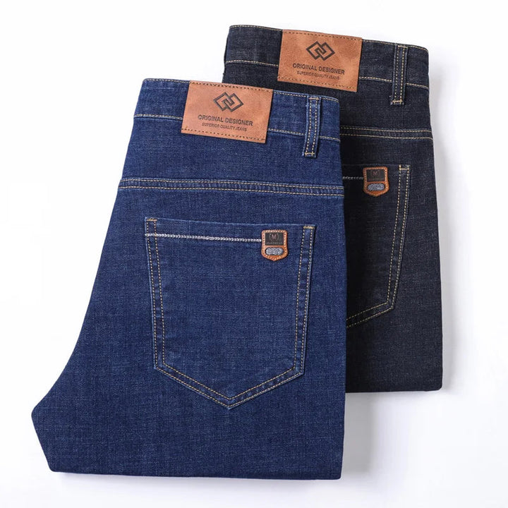 Men's Premium Cotton Denim Jeans | Timeless Structured Comfort Fit 6