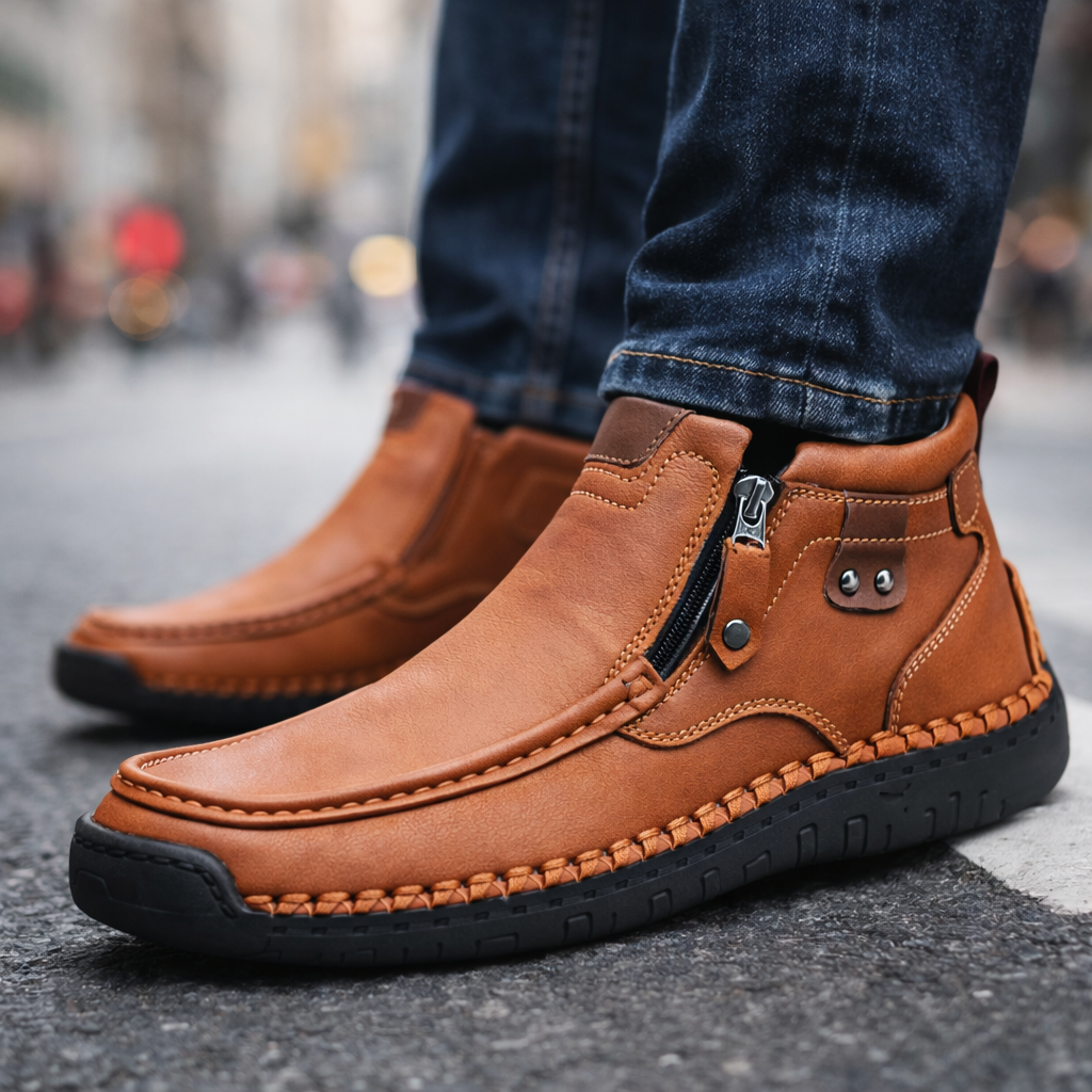 Men's Premium Italian Leather Ankle Boots | Effortless All-Day Comfort 1