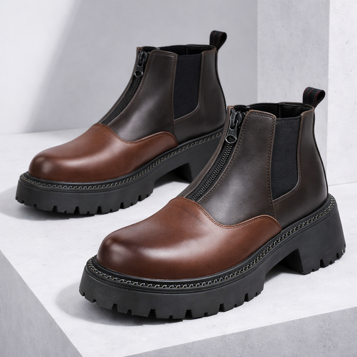 Men's Premium Leather Chelsea Boots | Structured Comfort Design 0