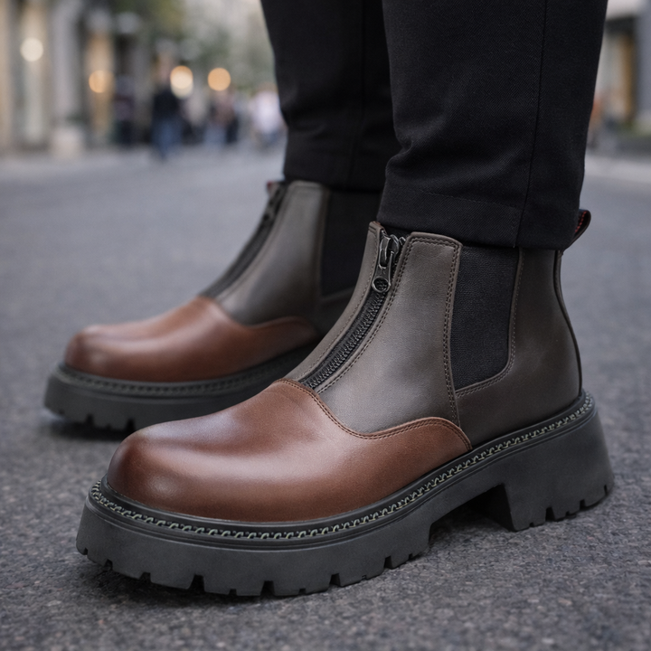 Men's Premium Leather Chelsea Boots | Structured Comfort Design 1