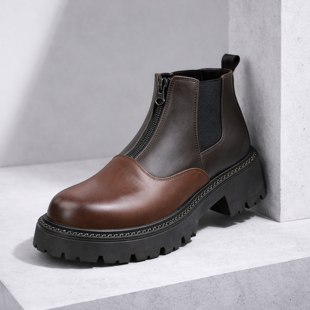 Men's Premium Leather Chelsea Boots | Structured Comfort Design 2