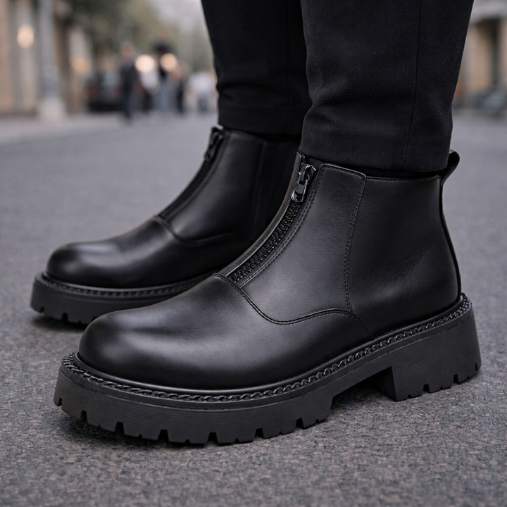 Men's Premium Leather Chelsea Boots | Structured Comfort Design 4