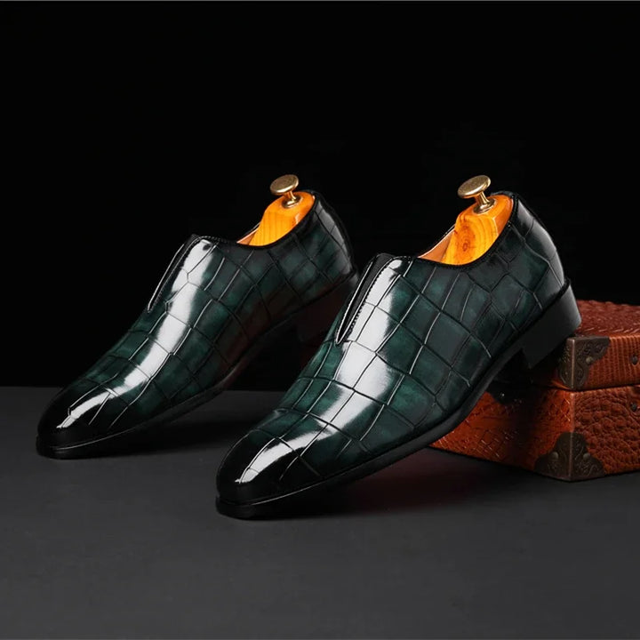 Men's Premium Leather Dress Loafers | Elegant Formal Slip-On Style 1