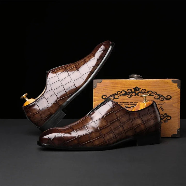 Men's Premium Leather Dress Loafers | Elegant Formal Slip-On Style 3