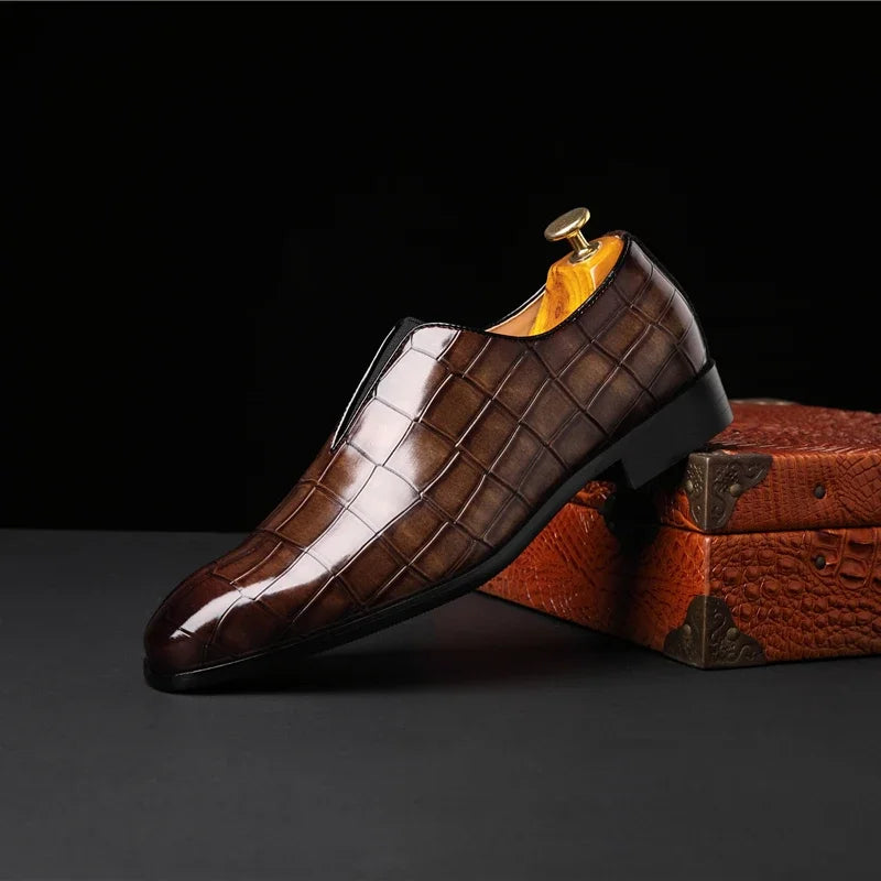 Men's Premium Leather Dress Loafers | Elegant Formal Slip-On Style 8