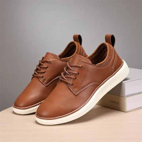Men's Premium Leather Lace-Up Shoes | Effortless Comfort Design 0