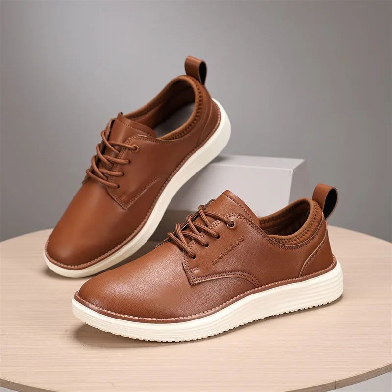 Men's Premium Leather Lace-Up Shoes | Effortless Comfort Design 1