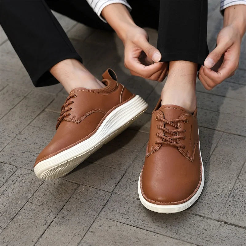 Men's Premium Leather Lace-Up Shoes | Effortless Comfort Design 2