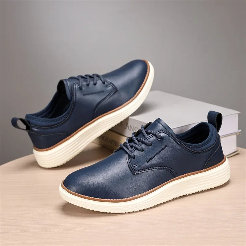 Men's Premium Leather Lace-Up Shoes | Effortless Comfort Design 4