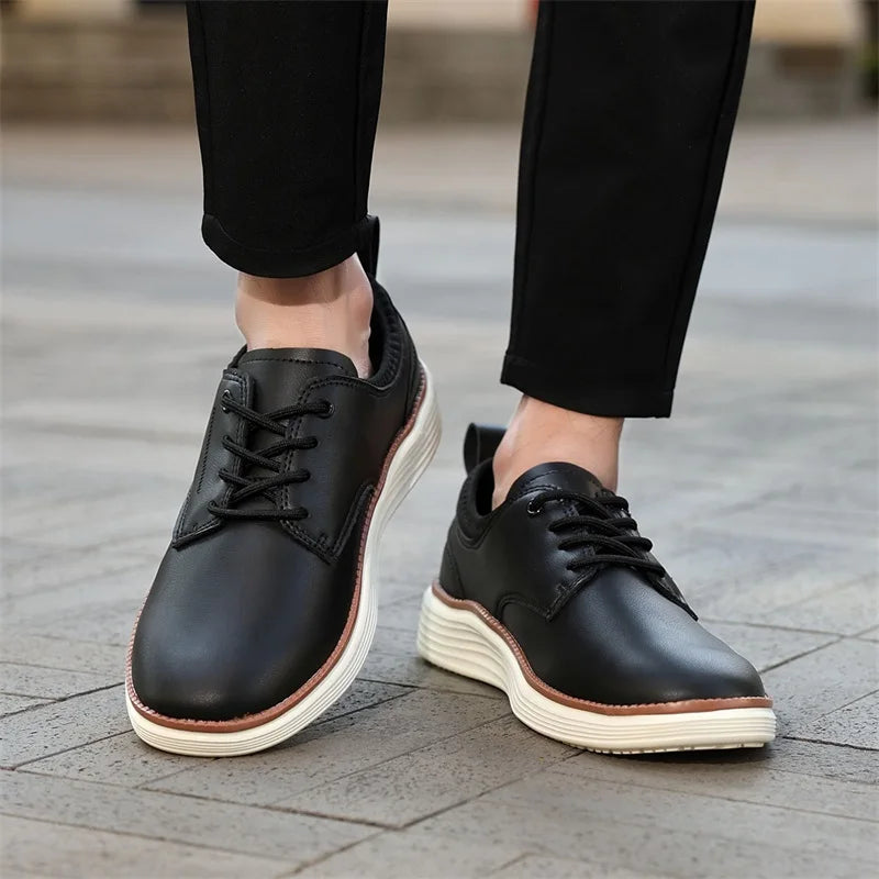 Men's Premium Leather Lace-Up Shoes | Effortless Comfort Design 7