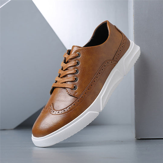 Men's Premium Leather Low-Top Sneakers | Refined All-Day Comfort Fit 0