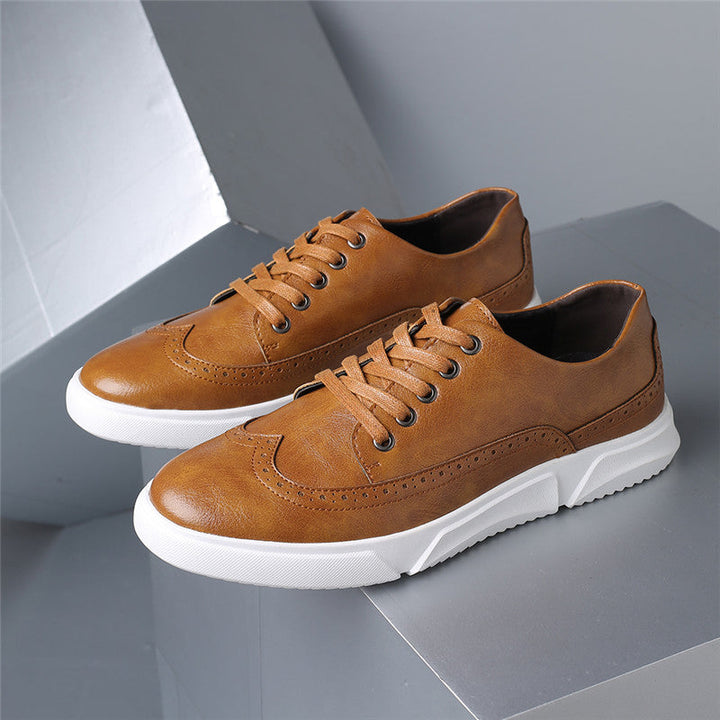 Men's Premium Leather Low-Top Sneakers | Refined All-Day Comfort Fit 1