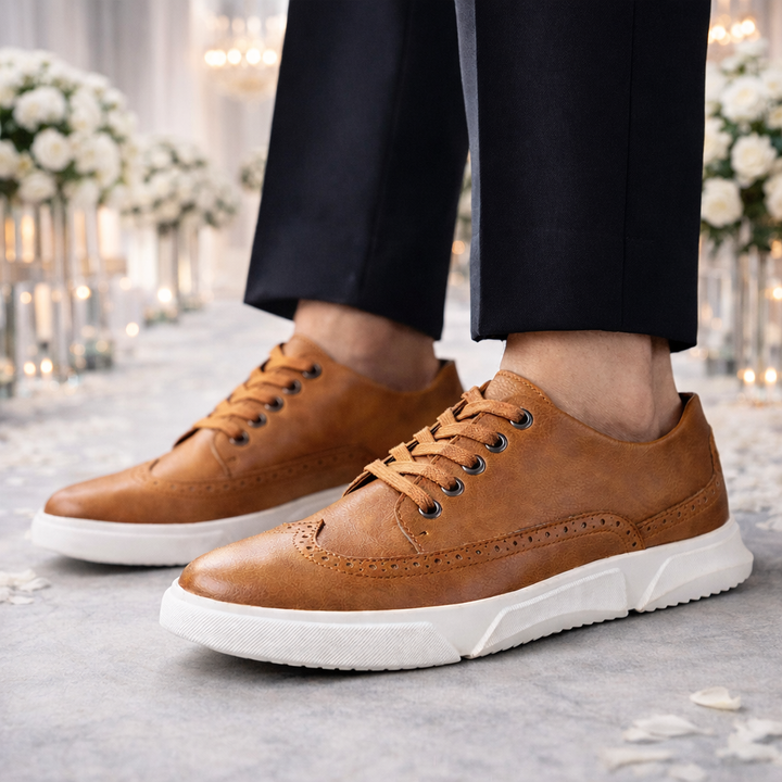 Men's Premium Leather Low-Top Sneakers | Refined All-Day Comfort Fit 3
