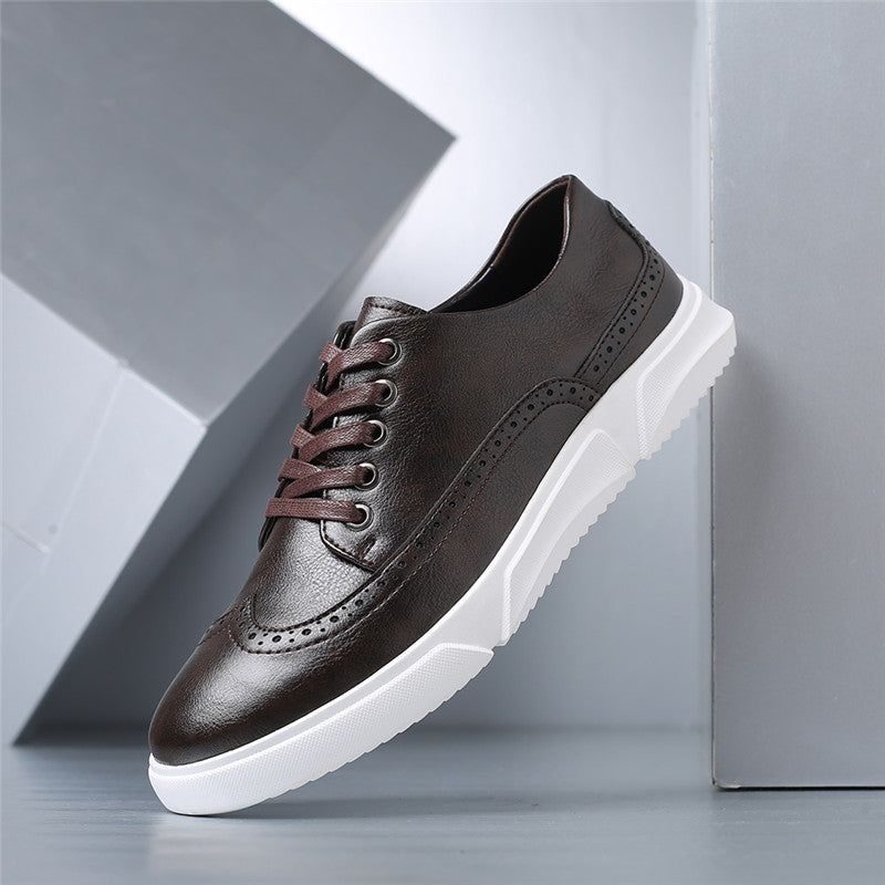 Men's Premium Leather Low-Top Sneakers | Refined All-Day Comfort Fit 4